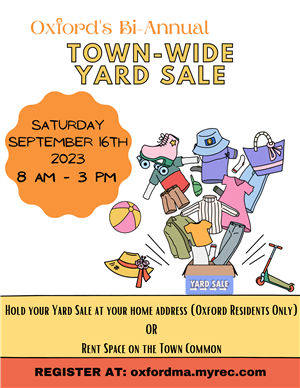 Oxford Community Center: TOWN-WIDE YARD SALE FALL 2023